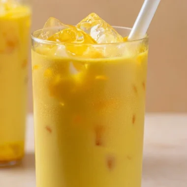 Golden milk turmeric latte served in a cozy cup with spices on the side.