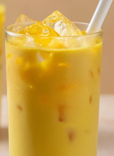 Golden milk turmeric latte served in a cozy cup with spices on the side.