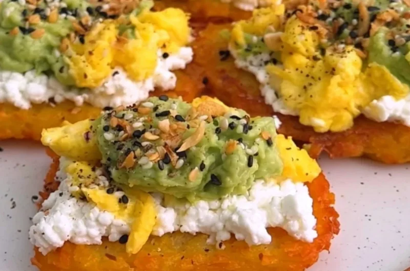 High-protein breakfast loaded hash browns recipe video