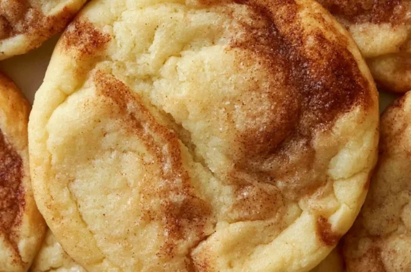 Delicious soft and chewy cinnamon roll cookies on a plate